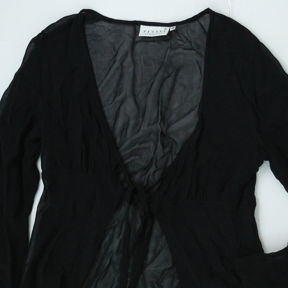 Hennes Collection Plunge Neckline Sheer Sweater - Picture 3 of 10